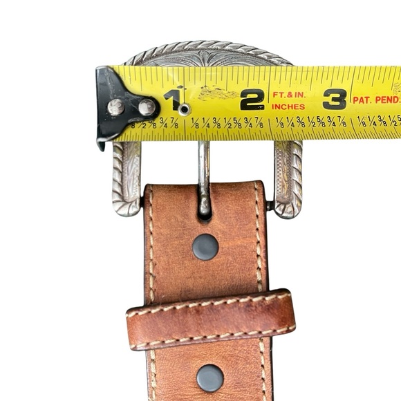 Tony Lama Men's Aged Bark Badlands Horse-Hair Belt - Picture 9 of 10